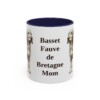 11oz-basset-fauve-de-bretagne-mug-mom-navy 11oz Basset Fauve de Bretagne Dog Mom Mug, Navy, front view