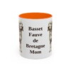11oz-basset-fauve-de-bretagne-mug-mom-orange 11oz Basset Fauve de Bretagne Dog Mom Mug, Orange, front view