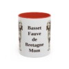 11oz-basset-fauve-de-bretagne-mug-mom-red 11oz Basset Fauve de Bretagne Dog Mom Mug, Red, front view