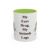 11oz-basset-hound-mug-humor-light-green 11oz Funny Basset Hound Mug, Light Green, front view