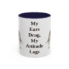 11oz-basset-hound-mug-humor-navy 11oz Funny Basset Hound Mug, Navy, front view