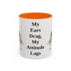 11oz-basset-hound-mug-humor-orange 11oz Funny Basset Hound Mug, Orange, front view