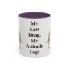 11oz-basset-hound-mug-humor-purple 11oz Funny Basset Hound Mug, Purple, front view
