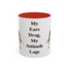 11oz-basset-hound-mug-humor-red 11oz Funny Basset Hound Mug, Red, front view