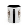 11oz Basset Hound Latin Mug, Black, back view