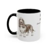 11oz Basset Hound Latin Mug, Black, left side view