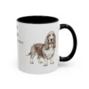 11oz Basset Hound Latin Mug, Black, right side view