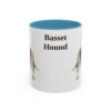 11oz-basset-hound-mug-light-blue 11oz Basset Hound Mug, Light Blue, front view