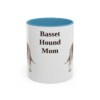11oz-basset-hound-mug-mom-light-blue 11oz Basset Hound Dog Mom Mug, Light Blue, front view