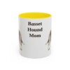 11oz-basset-hound-mug-mom-yellow 11oz Basset Hound Dog Mom Mug, Yellow, front view