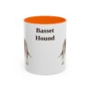 11oz-basset-hound-mug-orange 11oz Basset Hound Mug, Orange, front view