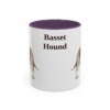 11oz-basset-hound-mug-purple 11oz Basset Hound Mug, Purple, front view