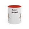 11oz-basset-hound-mug-red 11oz Basset Hound Mug, Red, front view