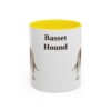 11oz-basset-hound-mug-yellow 11oz Basset Hound Mug, Yellow, front view
