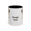 11oz Beagle Dog Dad Mug, Black, front view