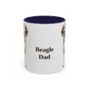 11oz Beagle Dog Dad Mug, Navy, front view
