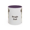 11oz Beagle Dog Dad Mug, Purple, front view