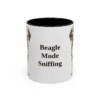 11oz Funny Beagle Mug, Black, front view