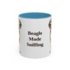 11oz Funny Beagle Mug, Light Blue, front view