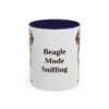 11oz Funny Beagle Mug, Navy, front view