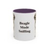 11oz Funny Beagle Mug, Purple, front view