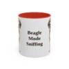 11oz Funny Beagle Mug, Red, front view