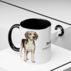 11oz Beagle Latin Mug, Black, lifestyle photo