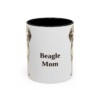11oz Beagle Dog Mom Mug, Black, front view