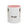 11oz Beagle Mug, Pink, front view