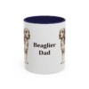 11oz Beaglier Dog Dad Mug, Navy, front view