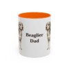 11oz Beaglier Dog Dad Mug, Orange, front view