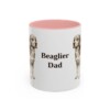11oz Beaglier Dog Dad Mug, Pink, front view