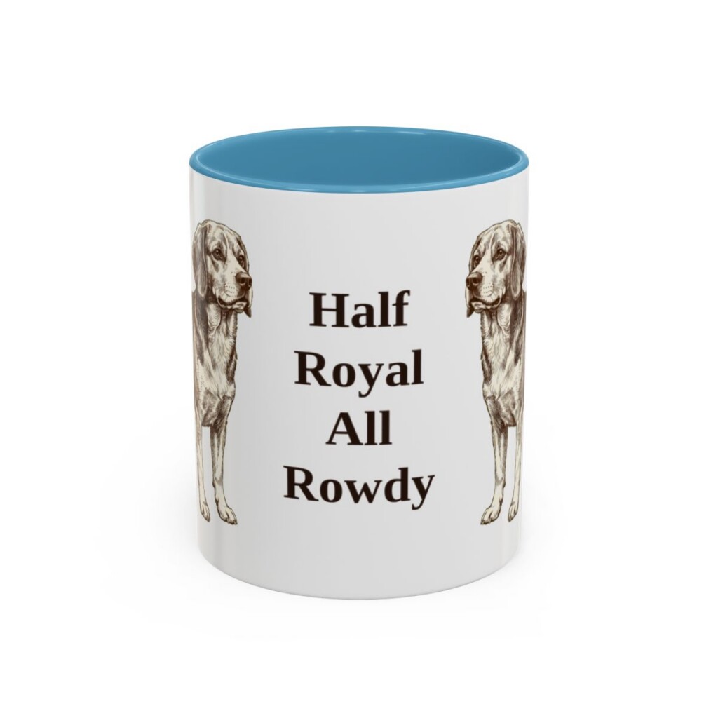 11oz-beaglier-mug-humor-light-blue 11oz Funny Beaglier Mug, Light Blue, front view