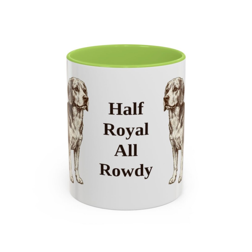 11oz-beaglier-mug-humor-light-green 11oz Funny Beaglier Mug, Light Green, front view