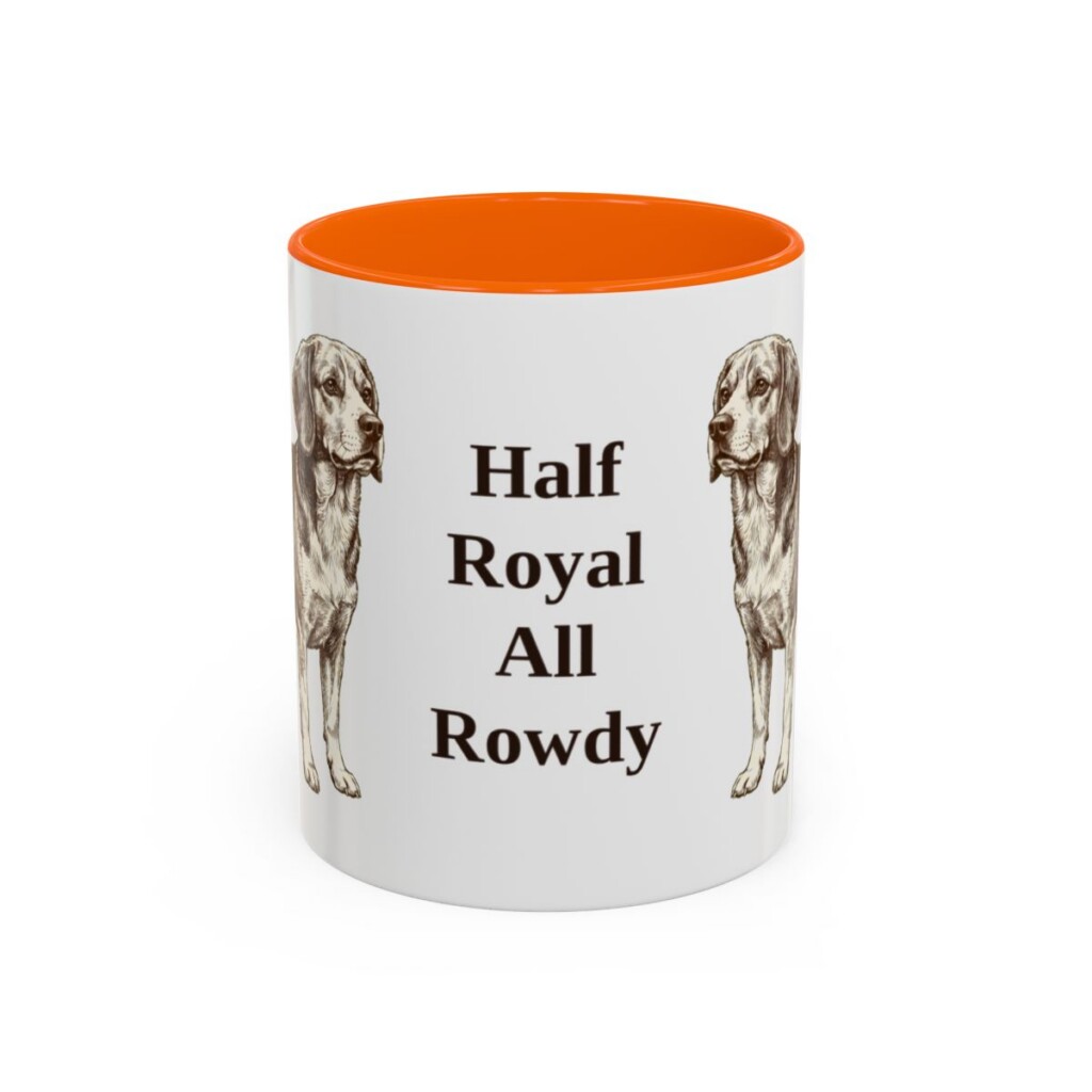 11oz-beaglier-mug-humor-orange 11oz Funny Beaglier Mug, Orange, front view