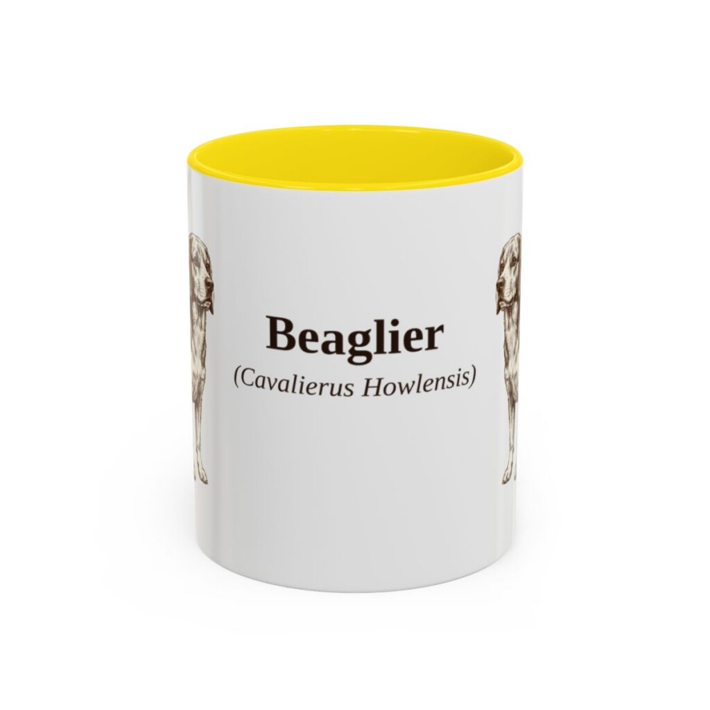 11oz-beaglier-mug-latin-yellow 11oz Beaglier Latin Mug, Yellow, front view