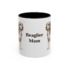 11oz Beaglier Dog Mom Mug, Black, front view