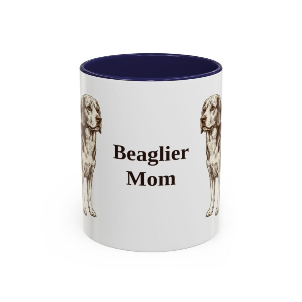 11oz Beaglier Dog Mom Mug, Navy, front view