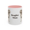 11oz Beaglier Dog Mom Mug, Pink, front view