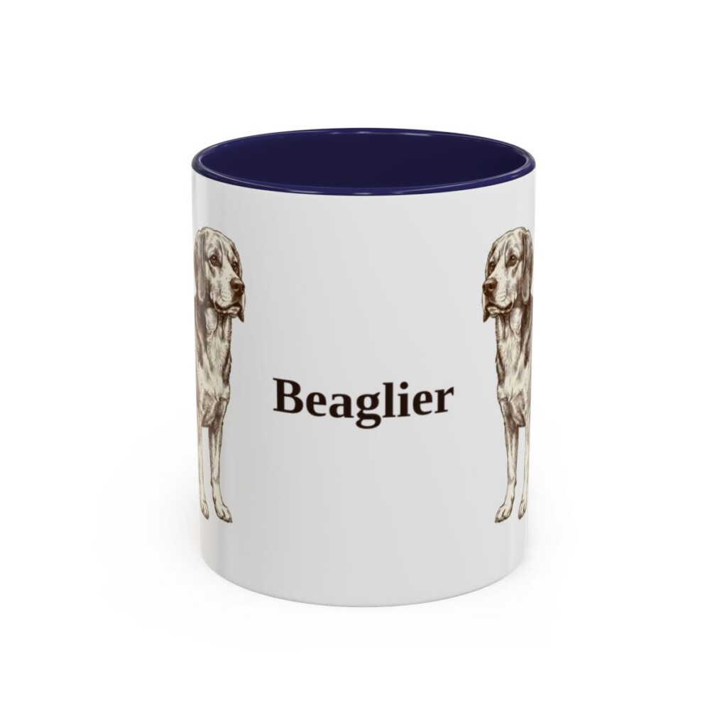 11oz Beaglier Mug, Navy, front view