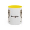 11oz Beaglier Mug, Yellow, front view