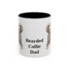 11oz Bearded Collie Dog Dad Mug, Black, front view