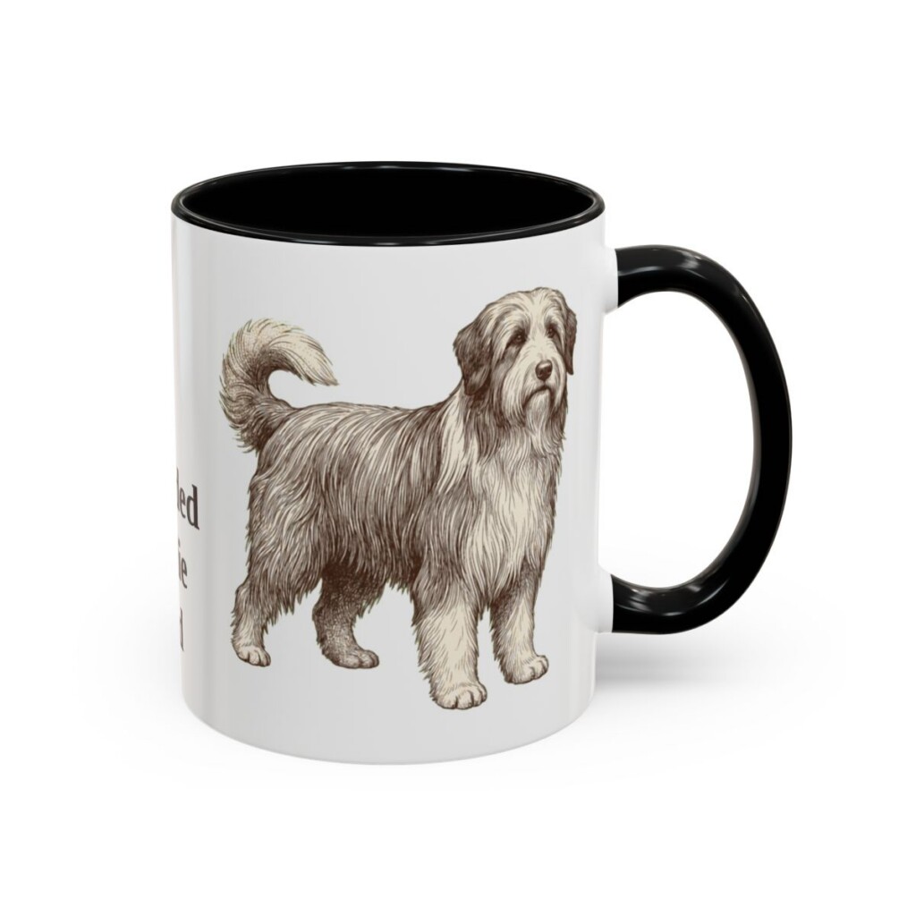 11oz Bearded Collie Dog Dad Mug, Black, right side view