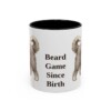 11oz Funny Bearded Collie Mug, Black, front view