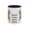11oz Funny Bearded Collie Mug, Navy, front view