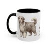 11oz Bearded Collie Latin Mug, Black, left side view