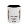 11oz Bearded Collie Dog Mom Mug, Black, front view