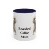 11oz Bearded Collie Dog Mom Mug, Navy, front view