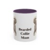 11oz Bearded Collie Dog Mom Mug, Purple, front view