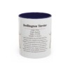 11oz Bedlington Terrier Mug, Navy, front view